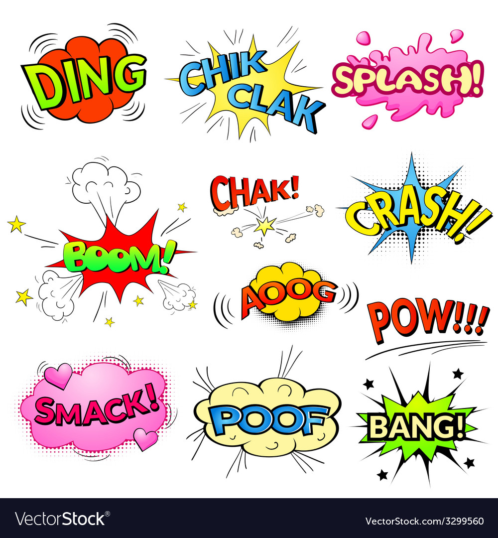 Comic bubbles isolated set Royalty Free Vector Image