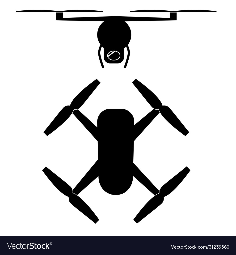 Drone with an action camera set