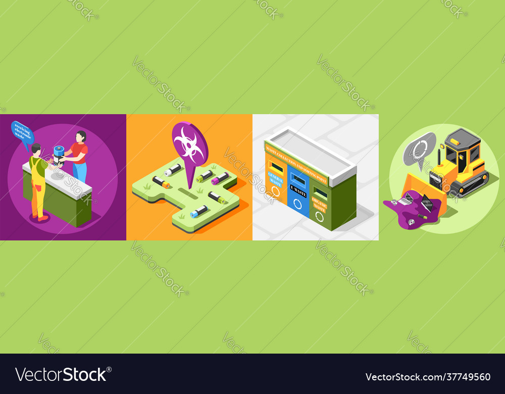 Garbage electronics design concept vector image Garbage electronics design concept