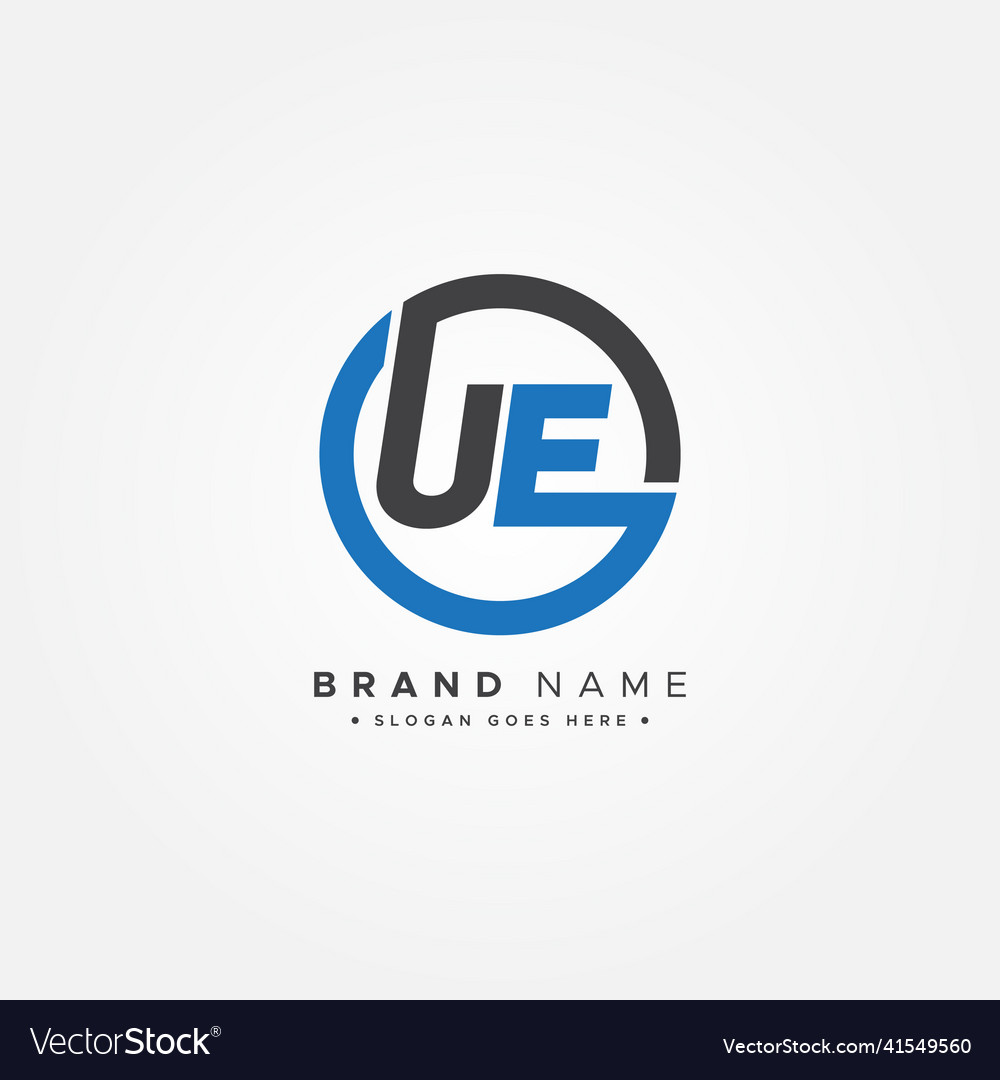 Initial letter ue logo - minimal business
