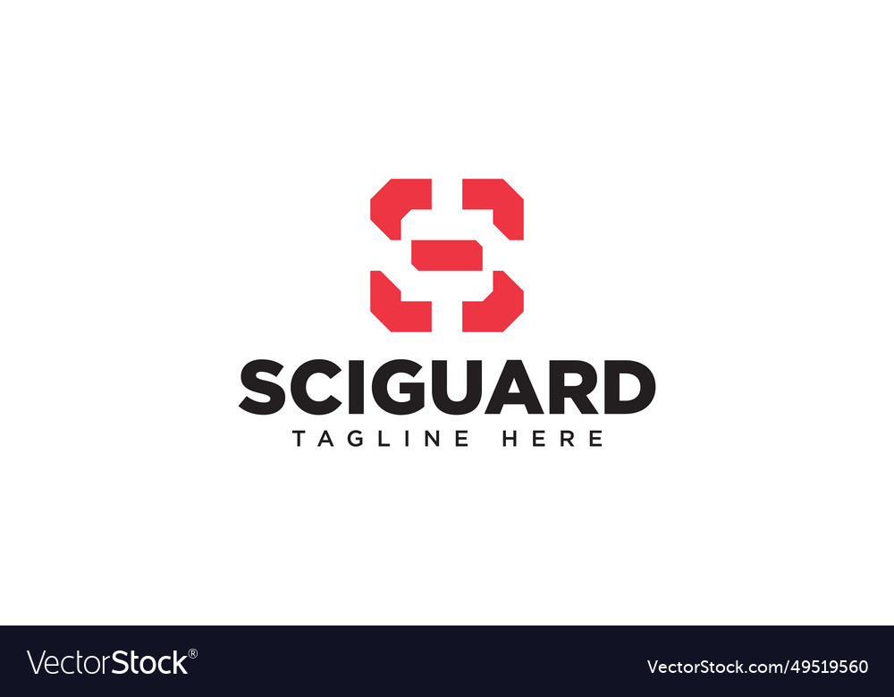 Letter s digital strip line logo design