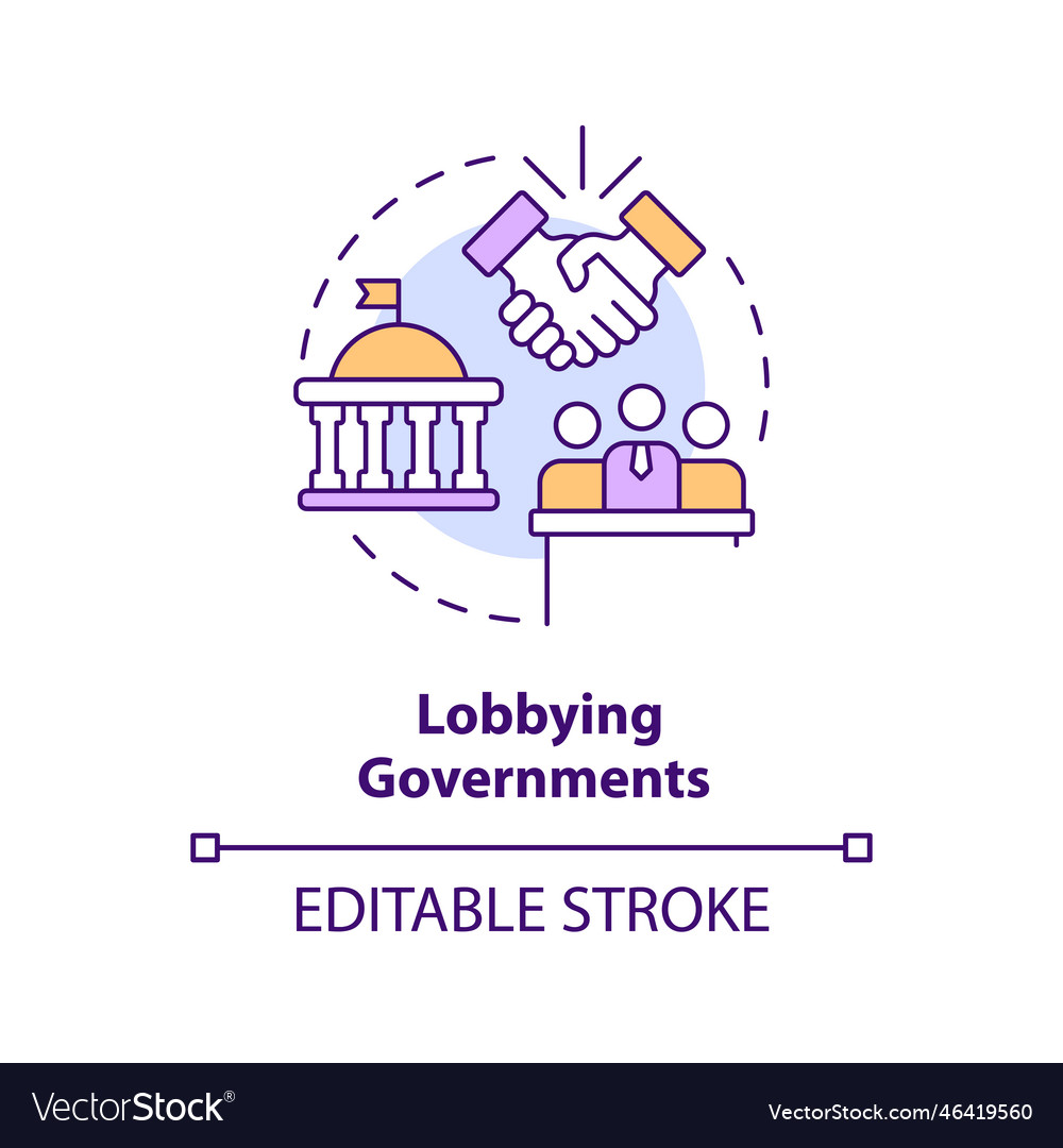 Lobbying governments concept icon Royalty Free Vector Image