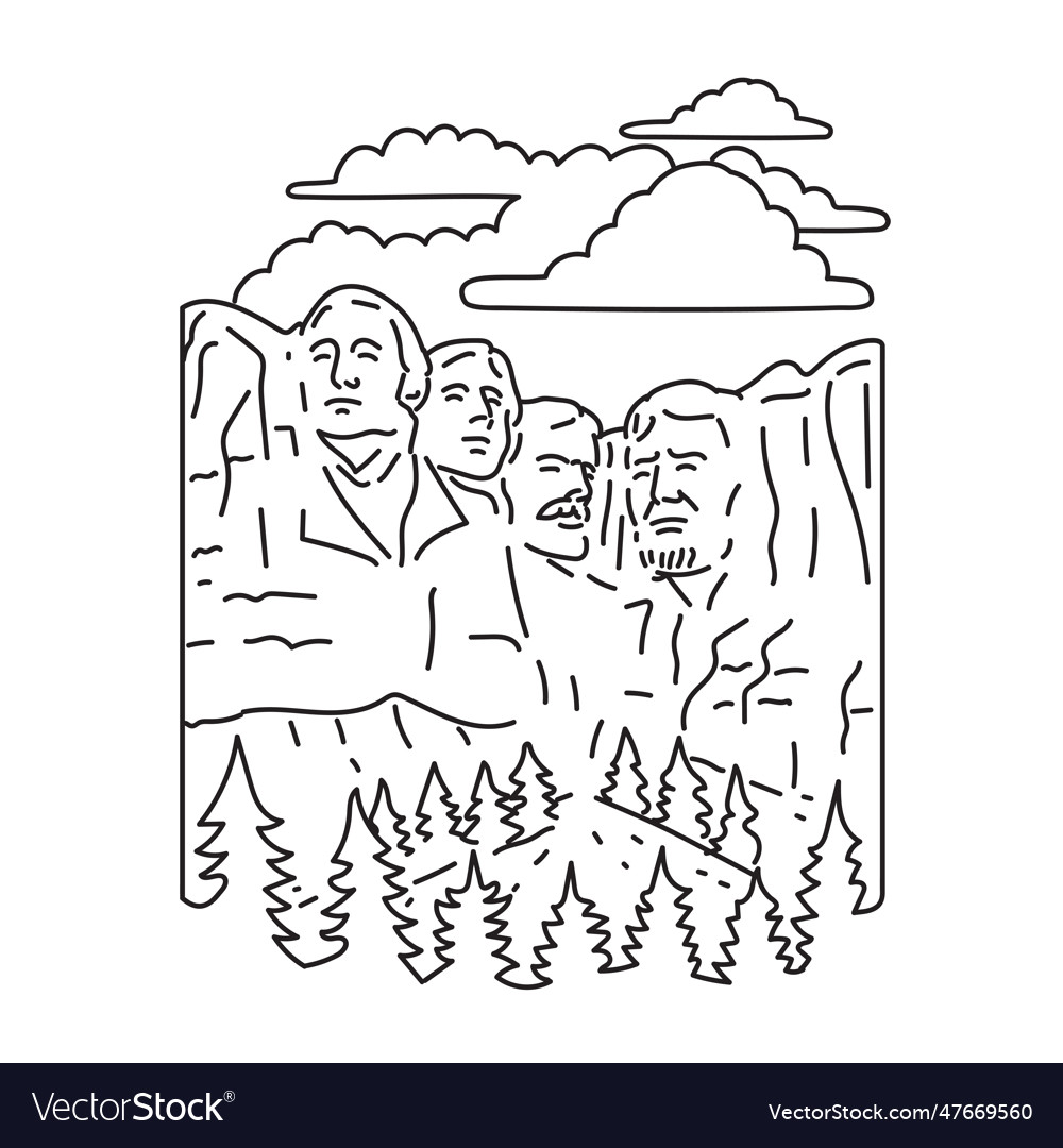Mount Rushmore National Memorial Shrine Royalty Free Vector Mount Rushmore National Memorial Shrine Royalty Free Vector