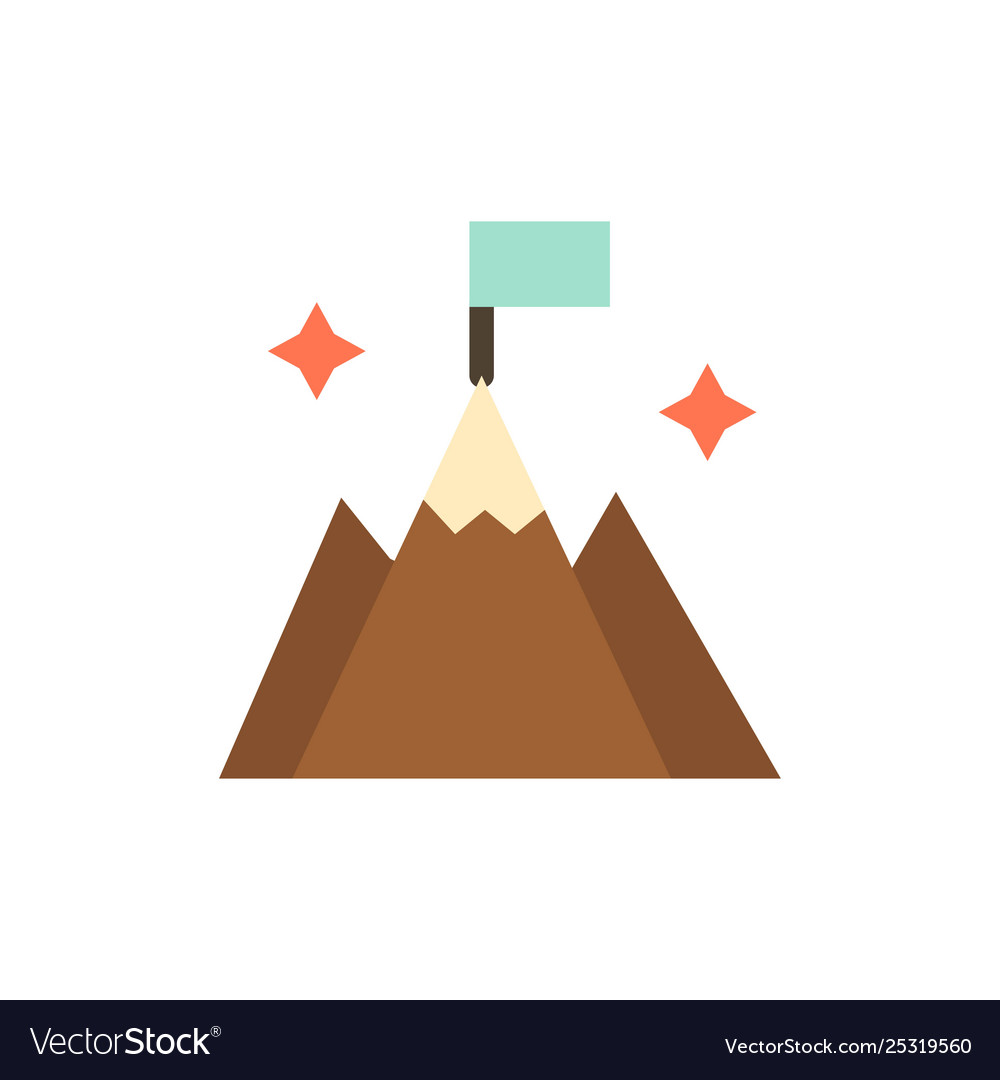 Mountain flag user interface flat color icon