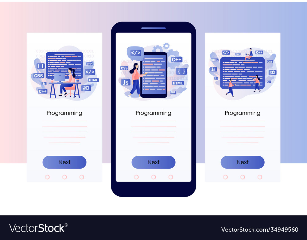 Programming and engineering development vector image Programming and engineering development