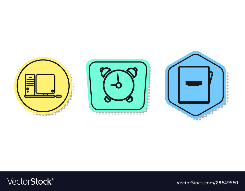 Zeilenrechner mit Tastatur und Maus einstellen vector image Zeilenrechner mit Tastatur und Maus einstellen