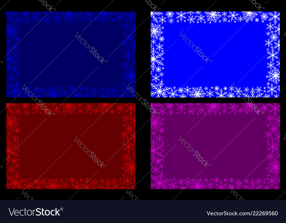 Snowflakes frame pattern Vector Image Snowflakes frame pattern