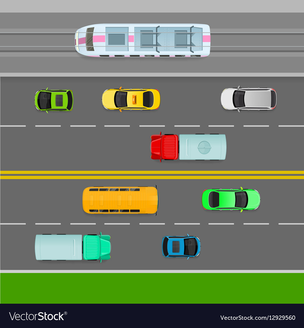 traffic-flows-on-left-side-of-road-two-way-lane-vector-image