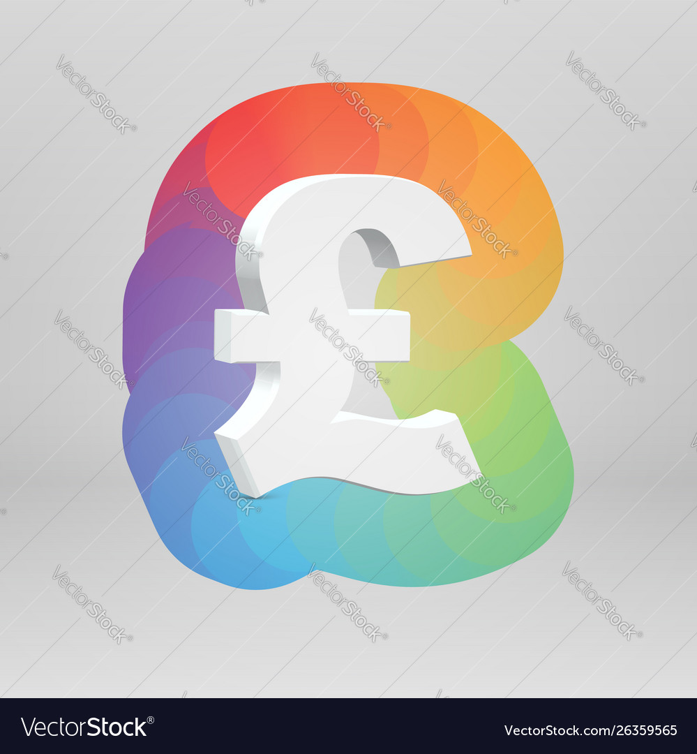 3d character from a fontset with colorful Vector Image 3d character from a fontset with colorful