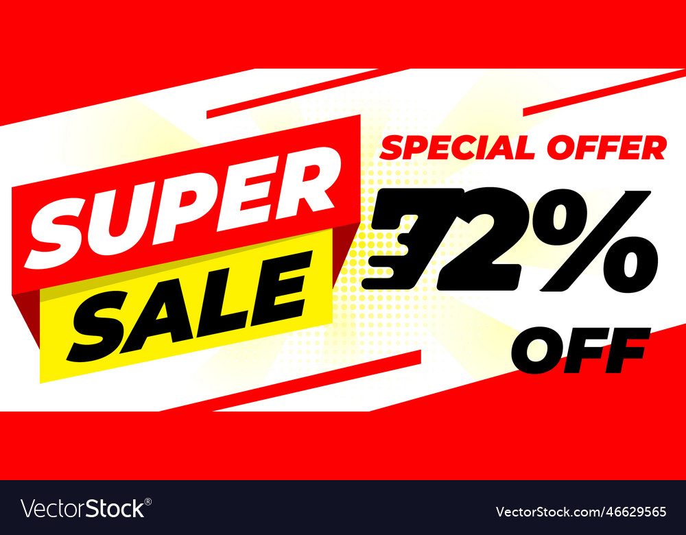 72 off sale banner flash big super promotion