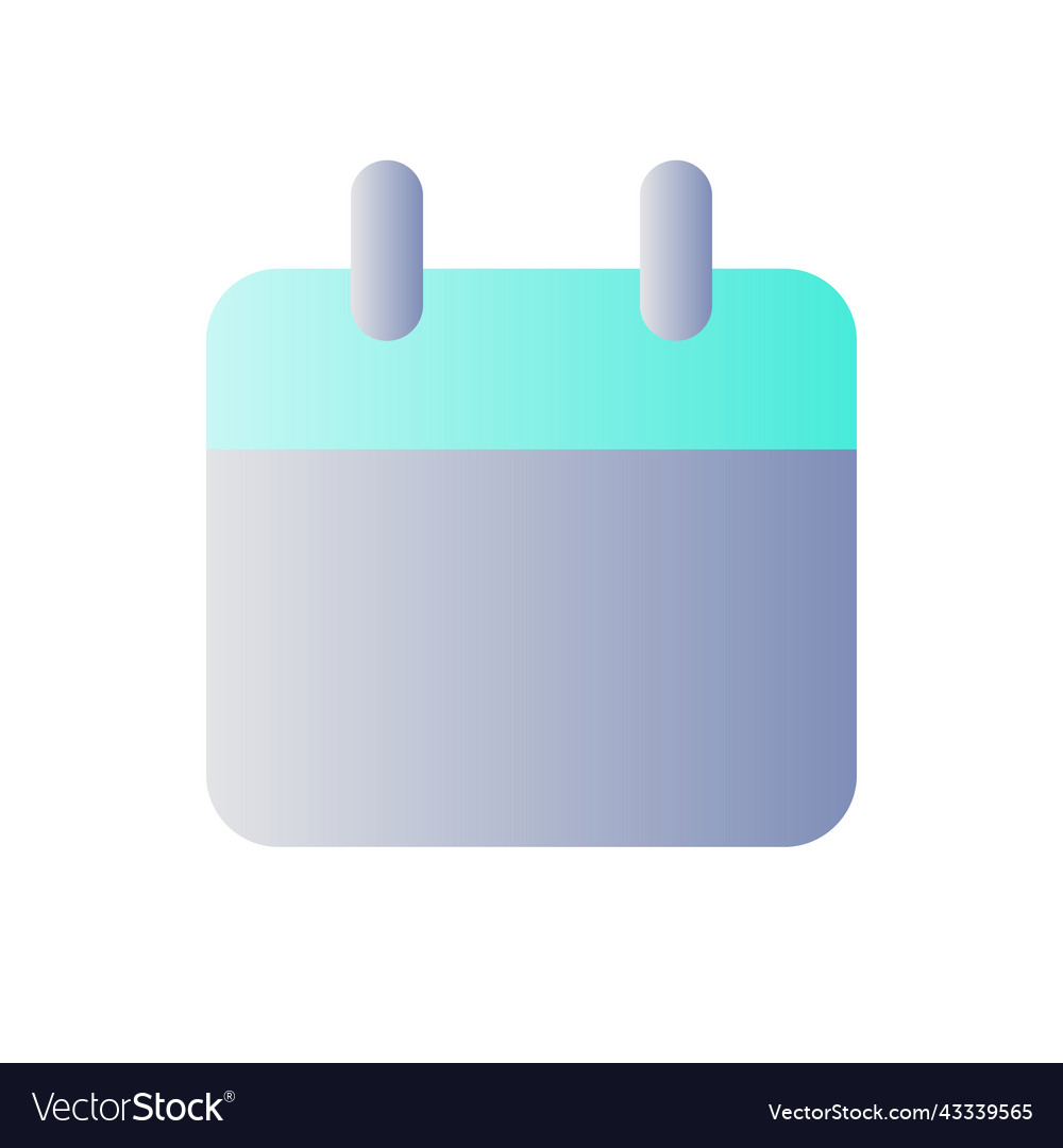 Calendar flat gradient color ui icon vector image Calendar flat gradient color ui icon