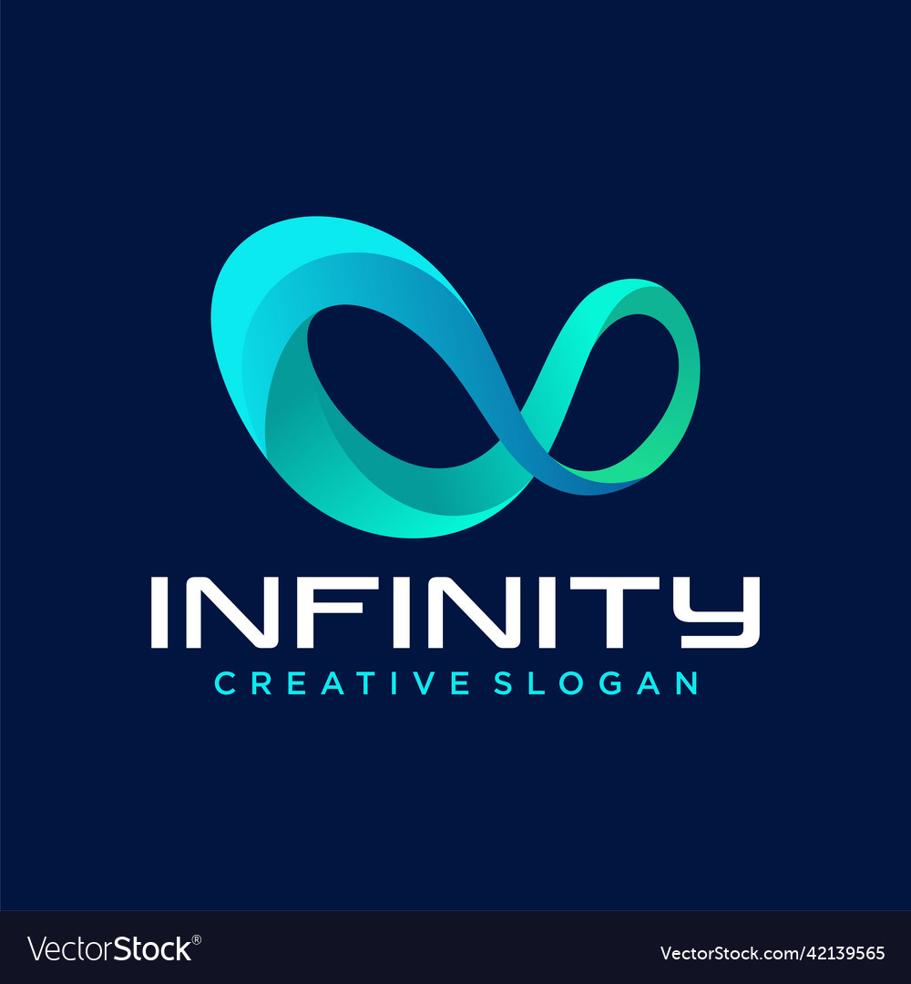 Creative infinity logo design template Royalty Free Vector