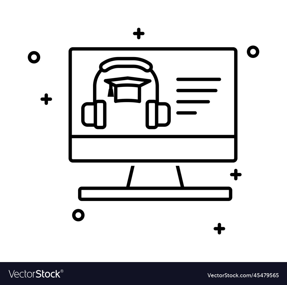 Elearning Icon On Transparent Background Vector Image Elearning Icon On Transparent Background Vector Image