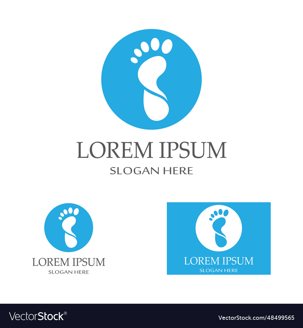 Footprintsfoot careand footstep logo images design Vector Image Footprintsfoot careand footstep logo images design