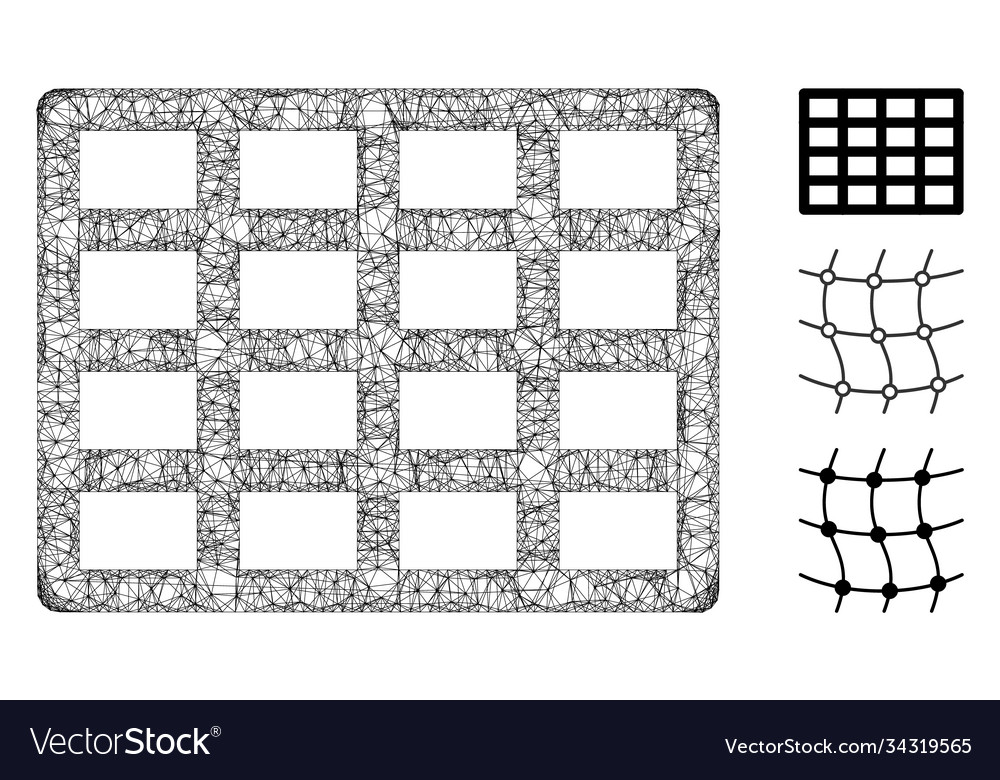 Grid polygonal web mesh