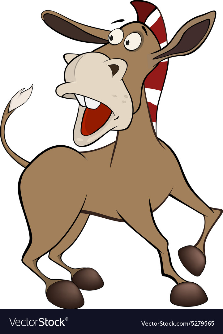 Little burro Cartoon Royalty Free Vector Image