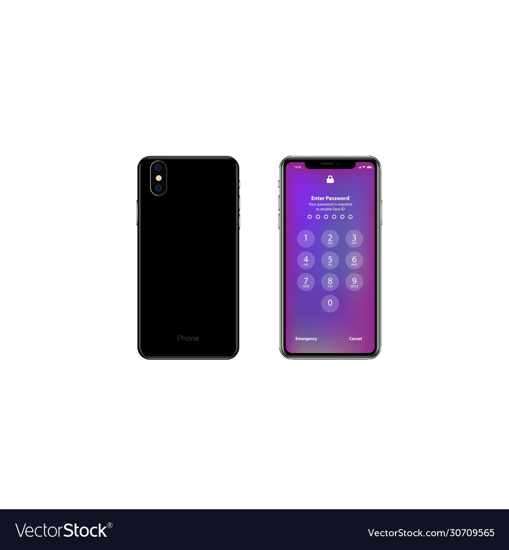 Mockup Smartphone mobile vector image Mockup Smartphone mobile