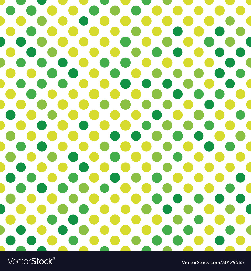 Seamless polka dot pattern green dots in random
