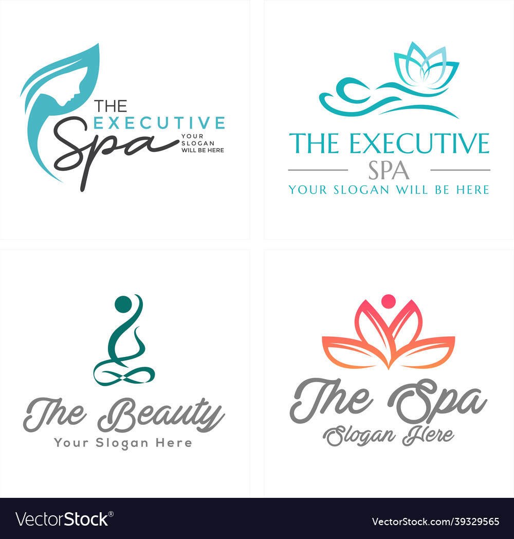 Spa beauty women logo design vector image Spa beauty women logo design