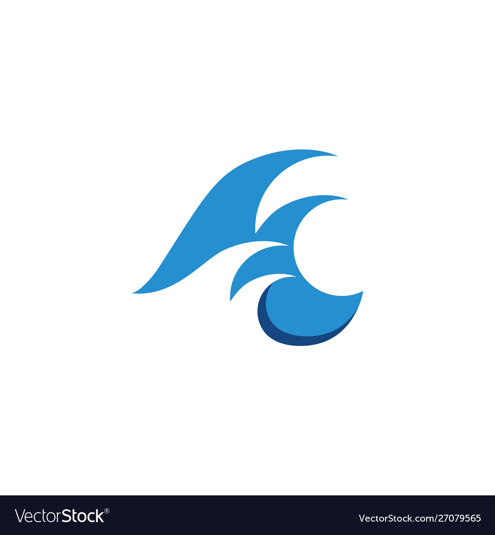 Water wave icon Royalty Free Vector Image - VectorStock