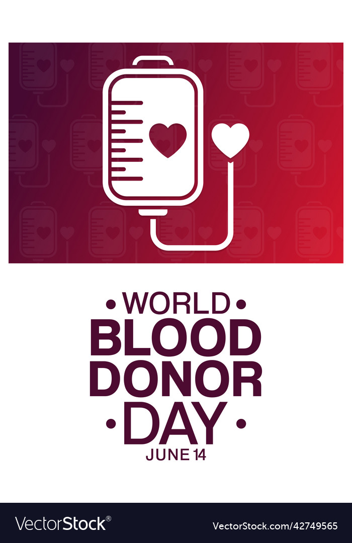 World blood donor day june 14 Royalty Free Vector Image