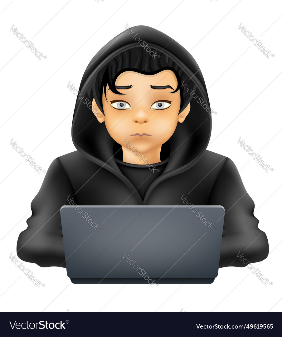 Young Hacker Programmierer es Spezialist Coder vector image Young Hacker Programmierer es Spezialist Coder