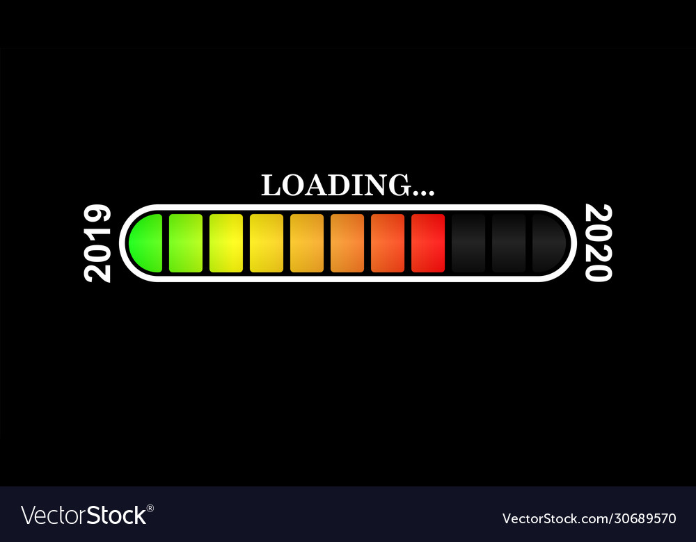 Color loading scale new 2020 vector image Color loading scale new 2020