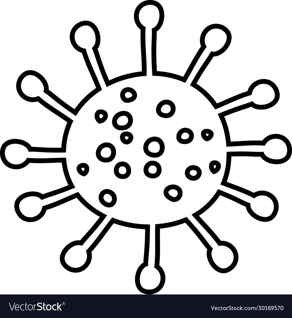 Coronavirus disease covid-19 outline Royalty Free Vector