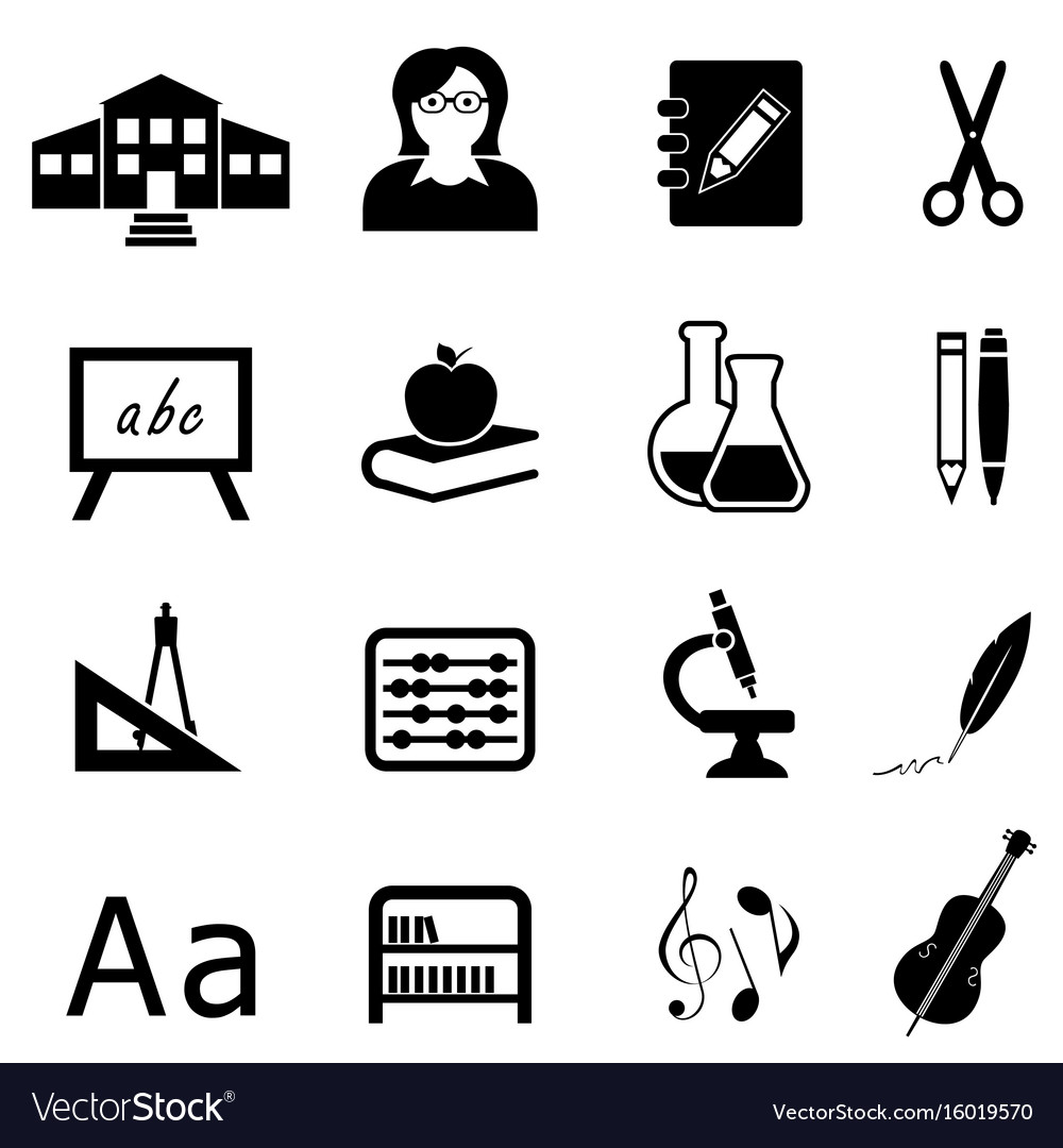 Education And Back To School Icon Set Royalty Free Vector