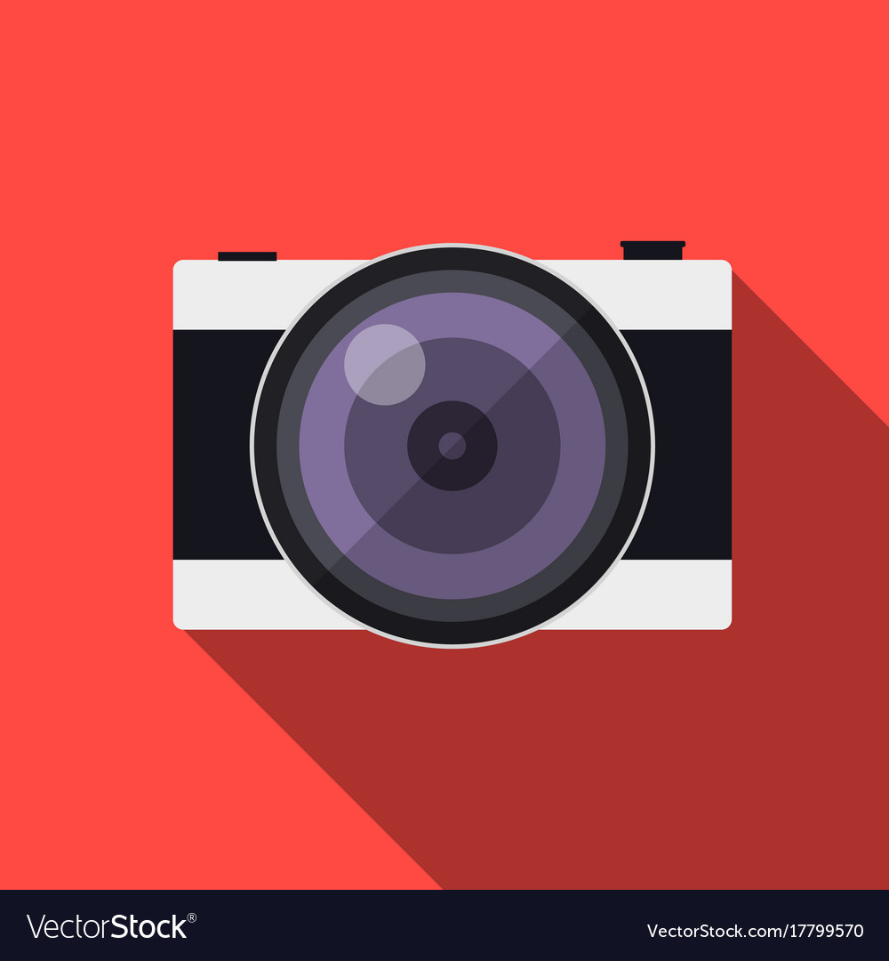 Flat style camera with long shadows