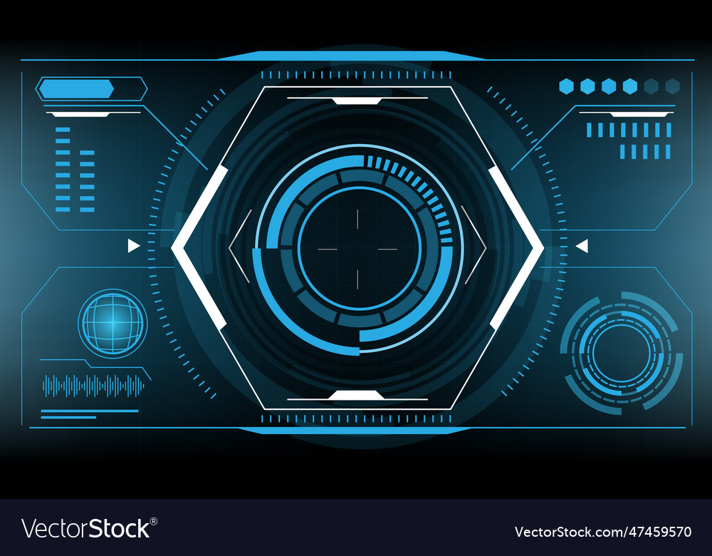 Hud sci-fi interface screen view design virtual
