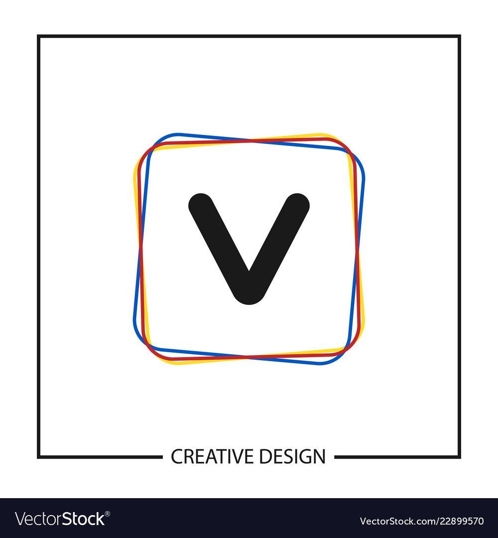 initial letter v logo