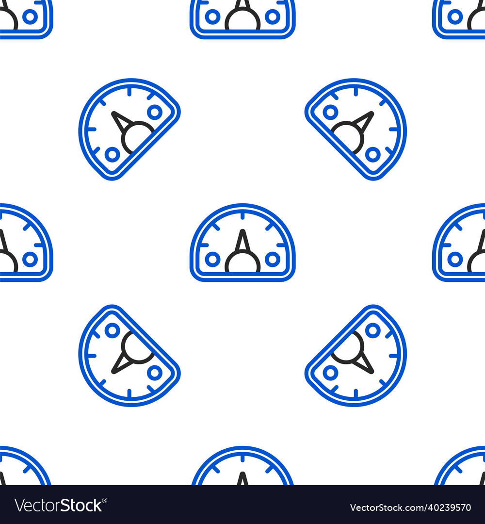 Line speedometer icon isolated seamless pattern Vector Image Line speedometer icon isolated seamless pattern