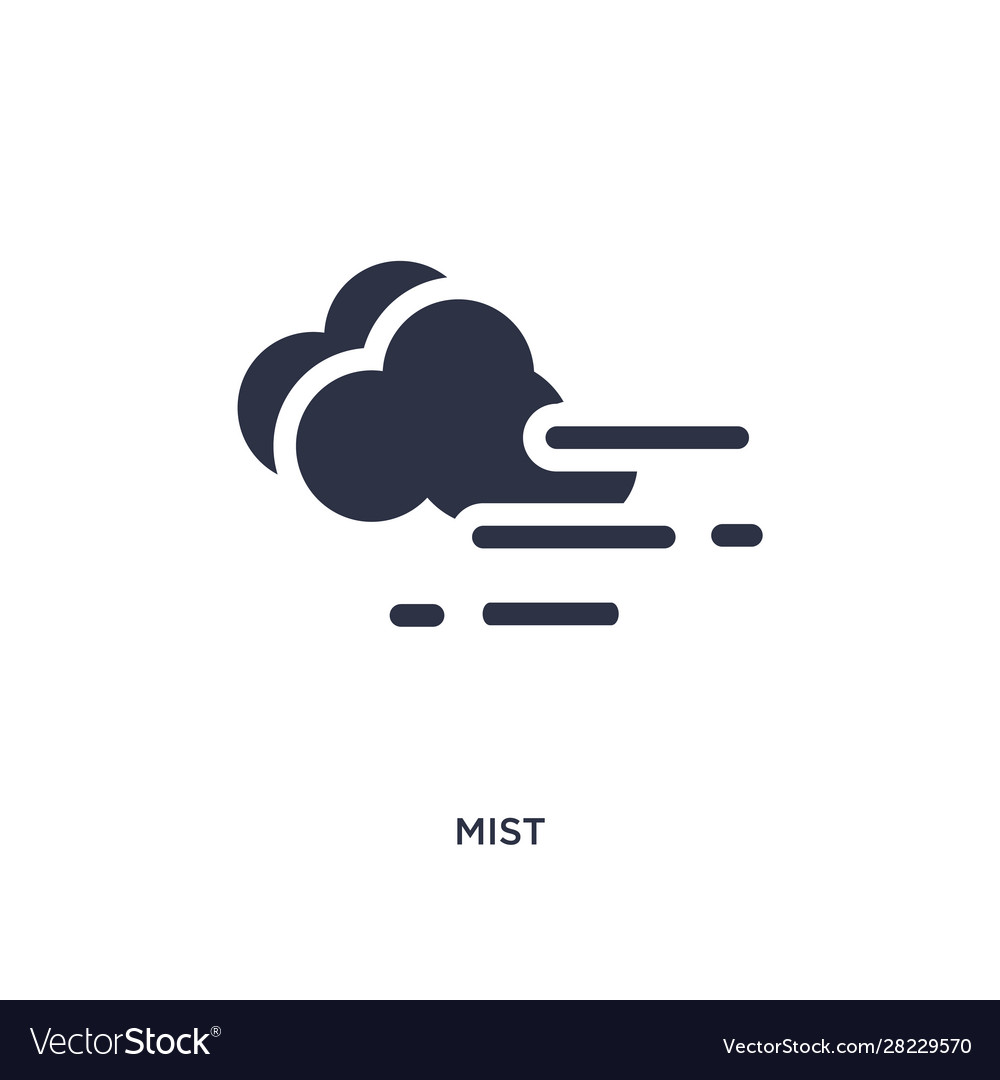 Mist icon on white background simple element from Vector Image Mist icon on white background simple element from