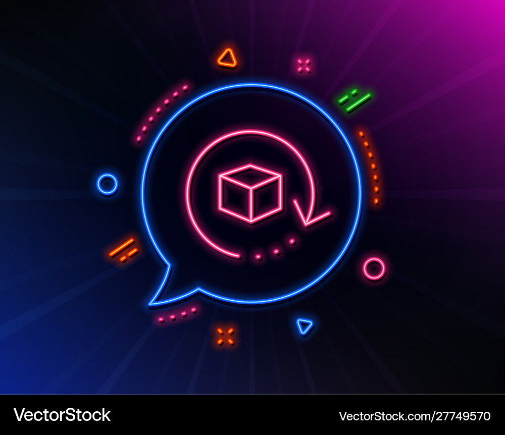 Return package line icon delivery parcel sign Vector Image