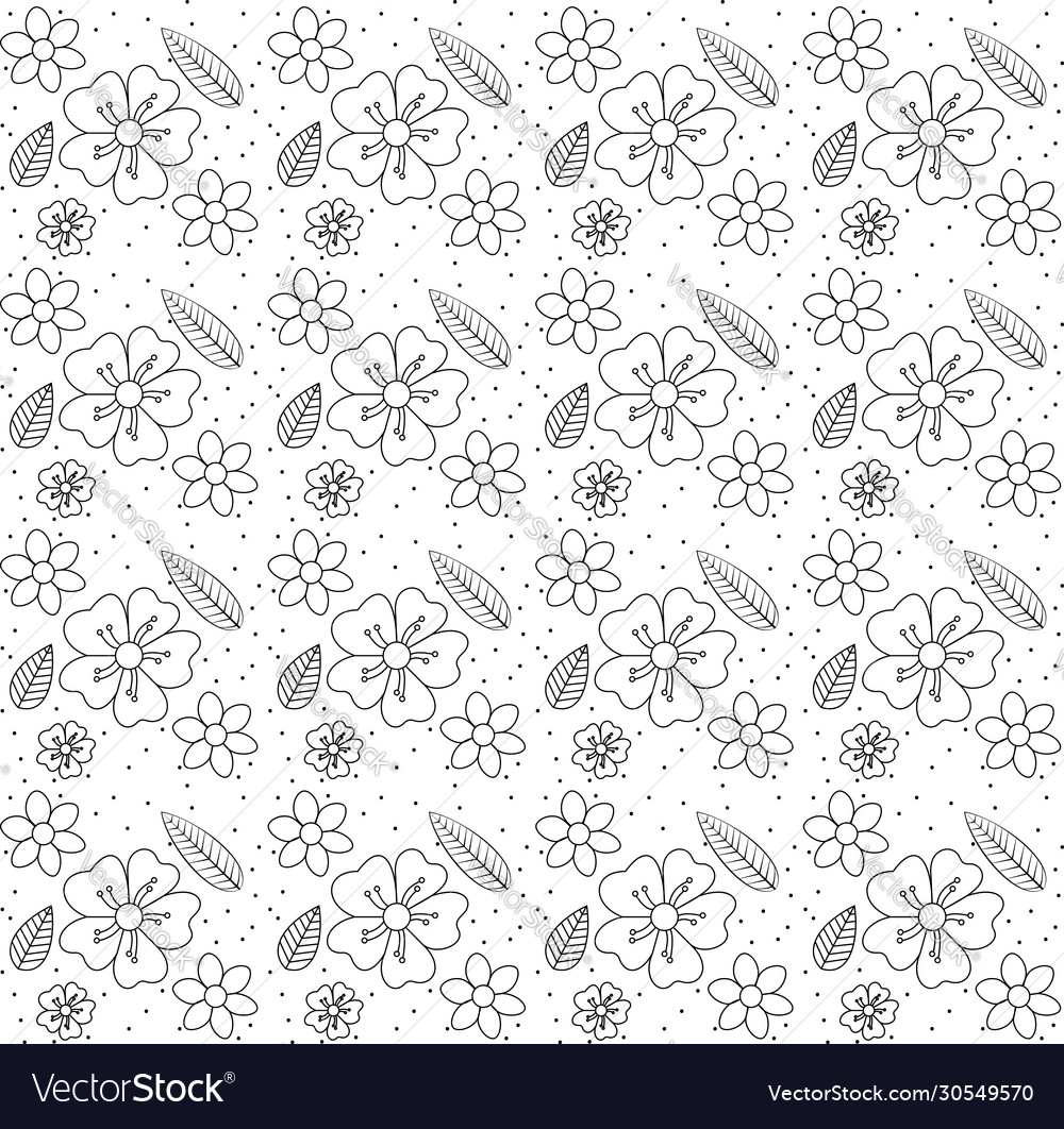 Seamless flower pattern background Vector Image Seamless flower pattern background