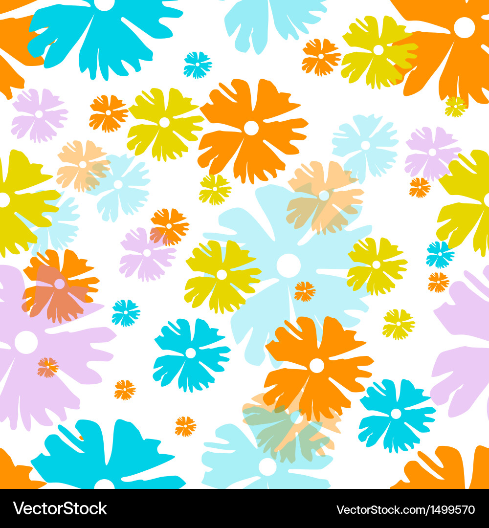 Seamless pattern with flowers Royalty Free Vector Image