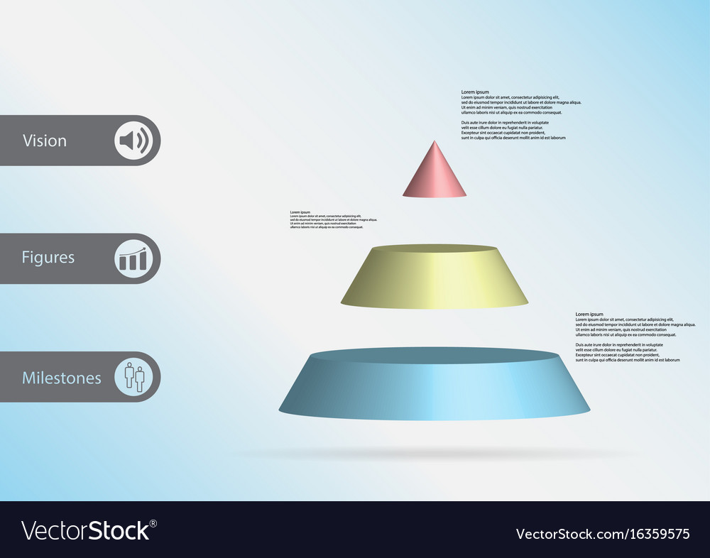 3d infographic template with triangle