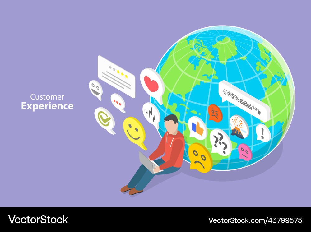 3d isometric flat conceptual Royalty Free Vector Image