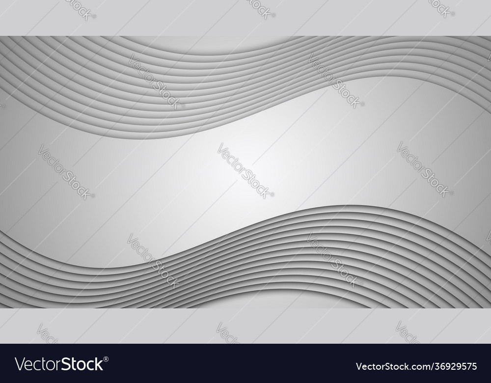 Abstract lines and wave on gray background