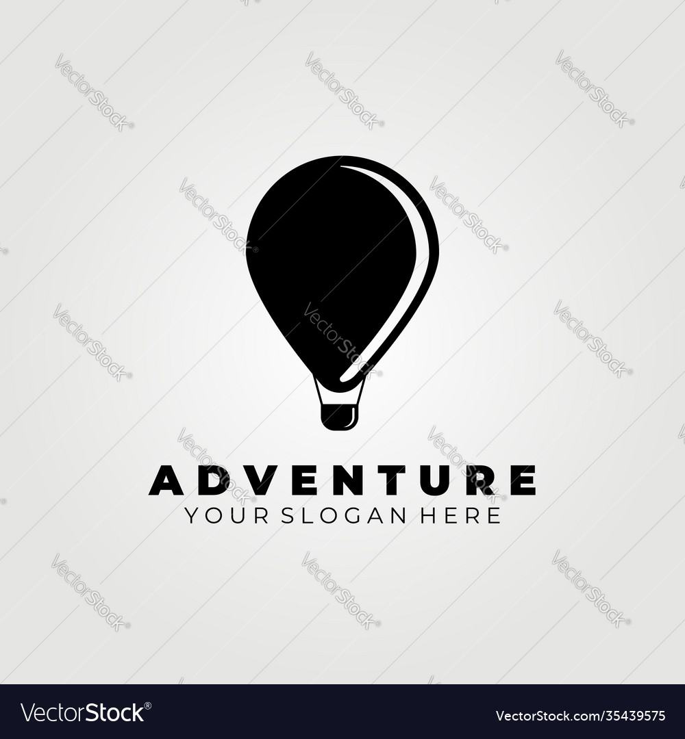 Air balloon logo vintage design