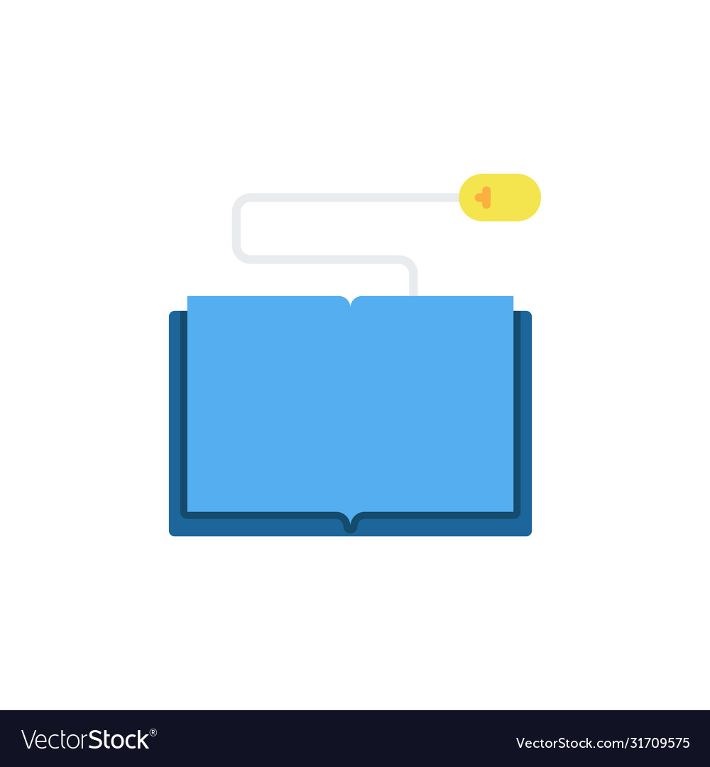 Book with computer mouse icon symbol isolated vector image Book with computer mouse icon symbol isolated