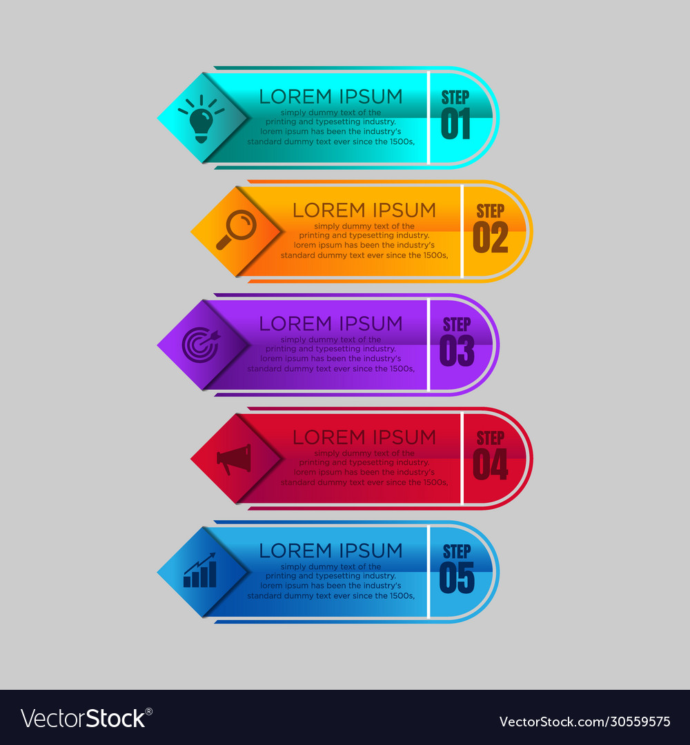 Business data visualization process chart