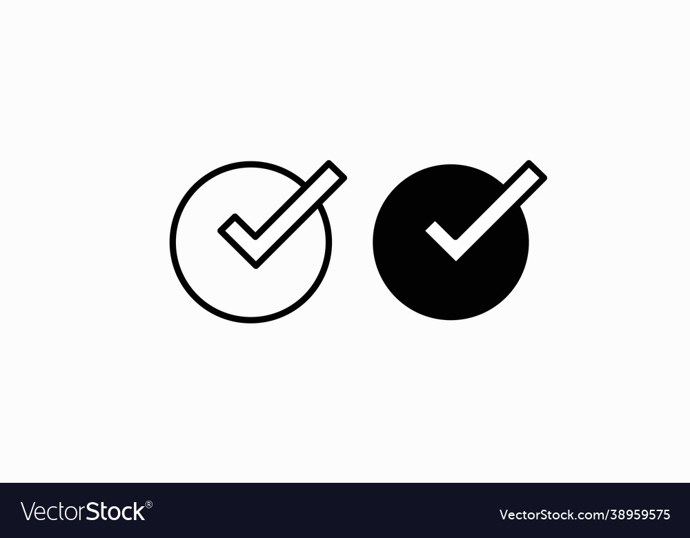 Check mark set vector image Check mark set