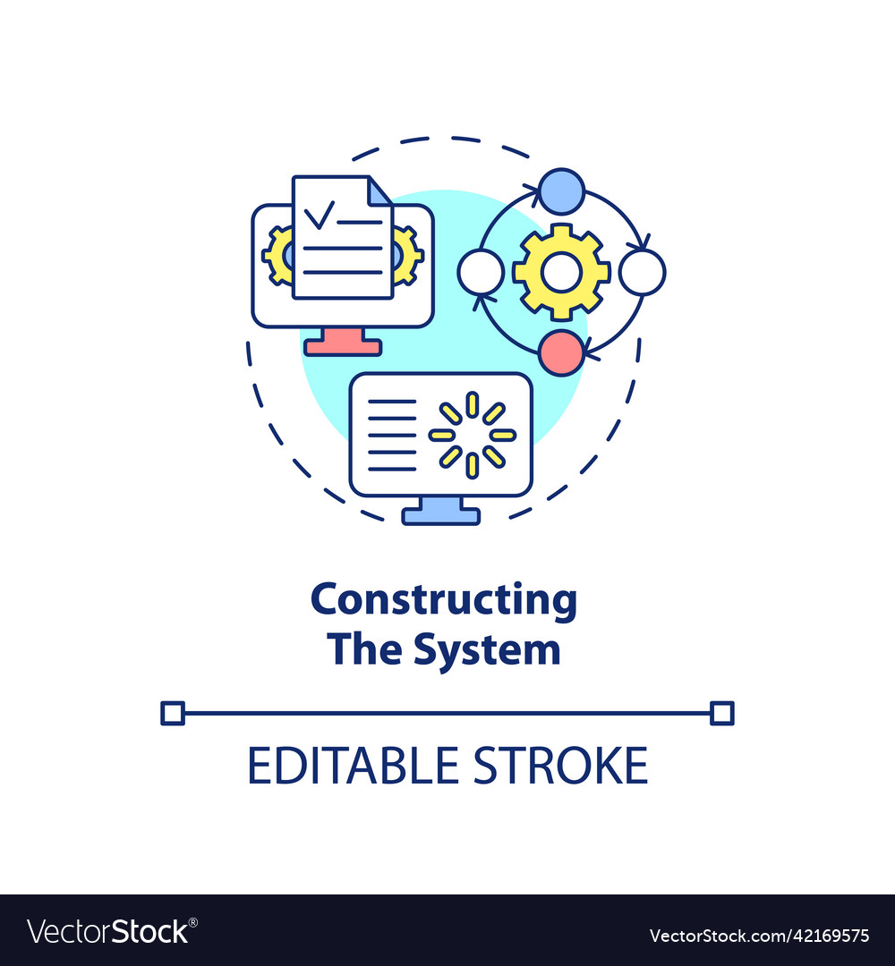 Constructing system concept icon