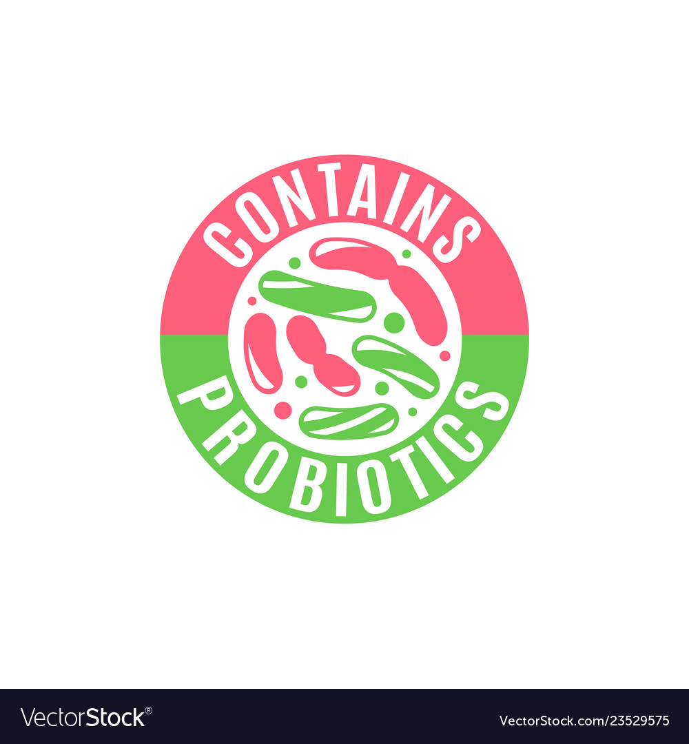 Contains probiotics icon Royalty Free Vector Image