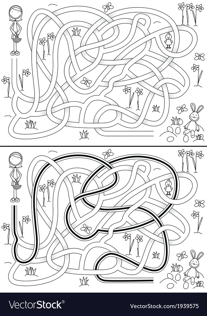 Egg hunt maze