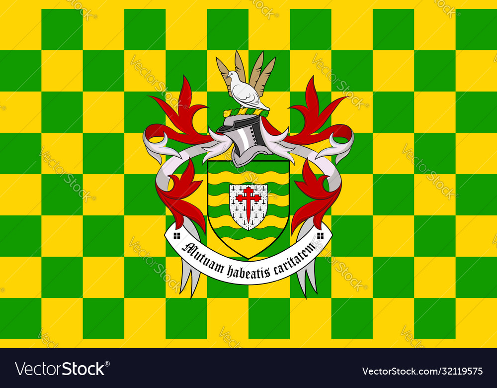 Flag county donegal in ulster ireland