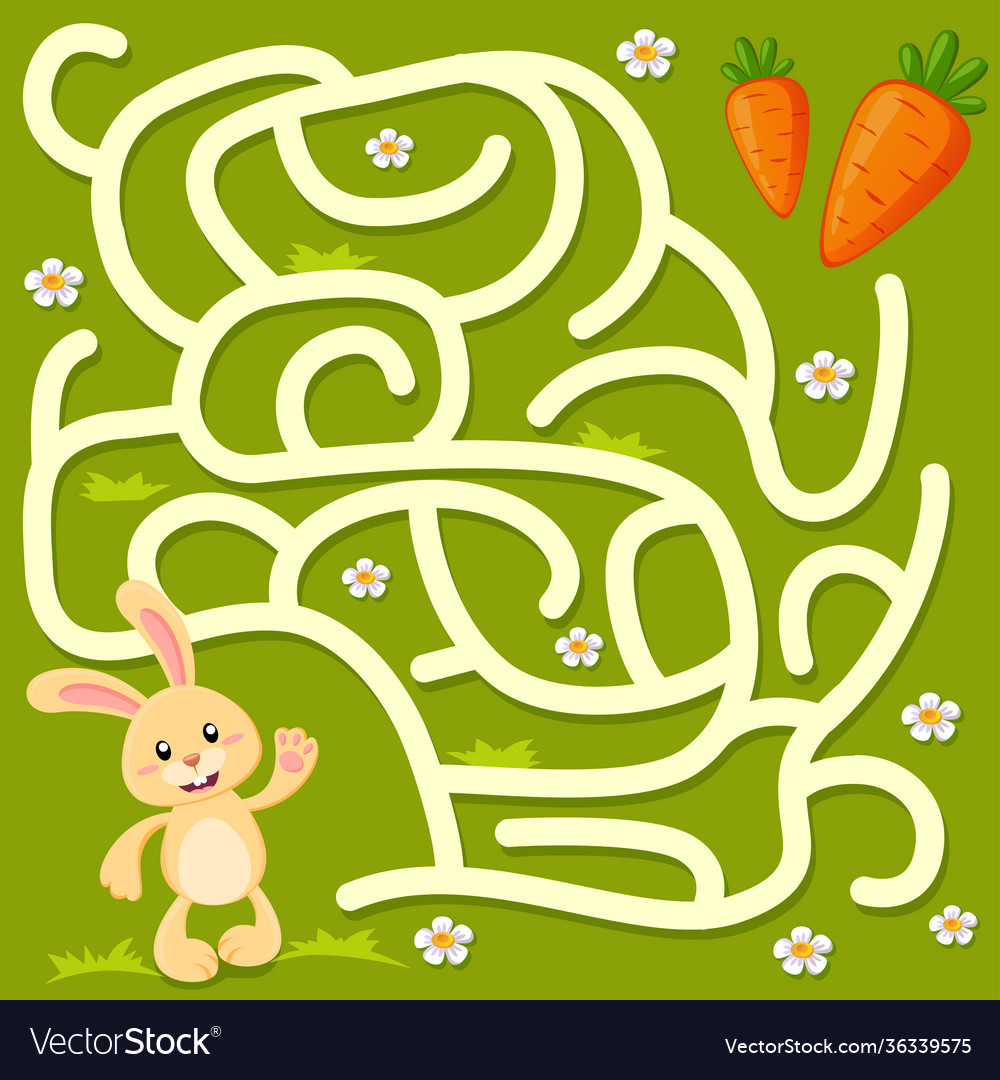 Help little bunny find path to carrot