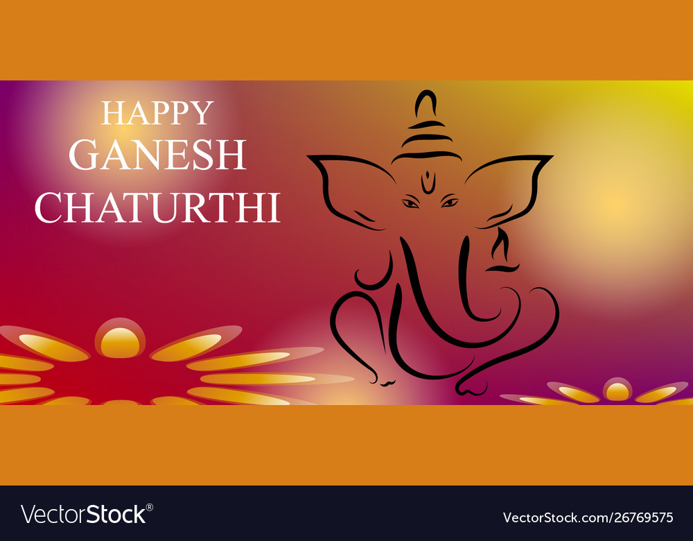 Hinduism religion festival ganesh chaturthi card